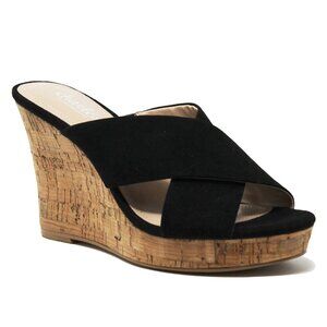 Charles by Charles David Women's LATRICE Wedge Sandal Black sz 8.5